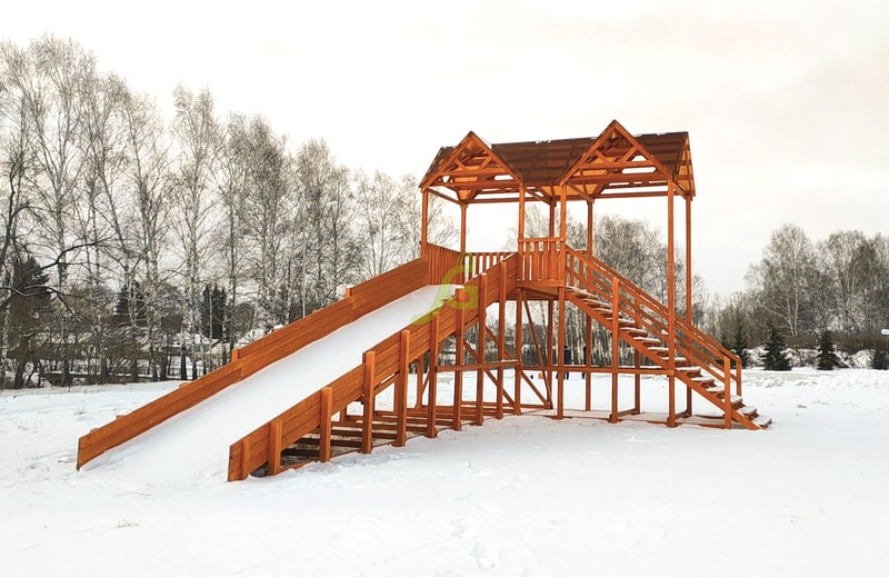 Зимняя горка IgraGrad Snow Fox Макси, скат 10 м
