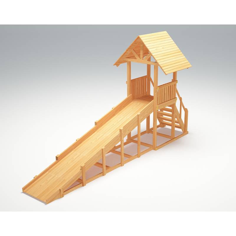 Зимняя деревянная игровая горка Савушка "Зима wood" - 5