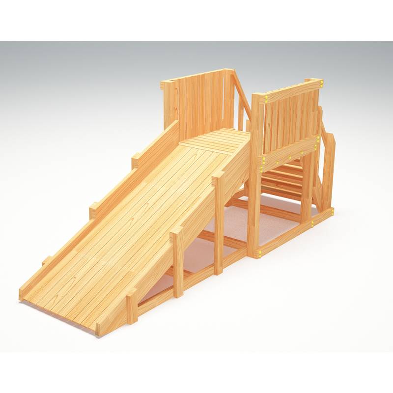 Зимняя деревянная игровая горка Савушка "Зима wood" - 1