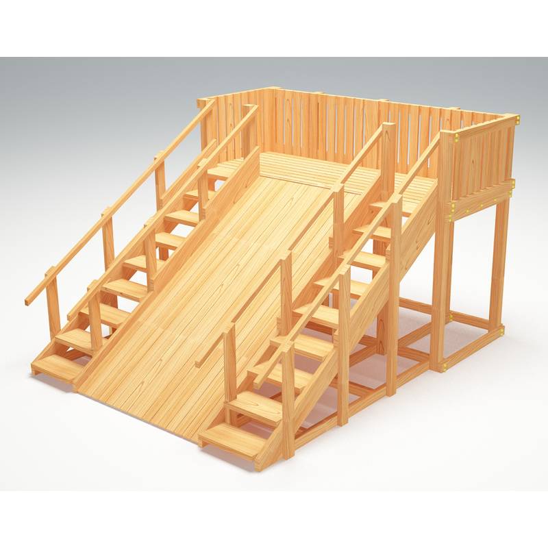 Зимняя деревянная игровая горка Савушка "Зима wood" - 4