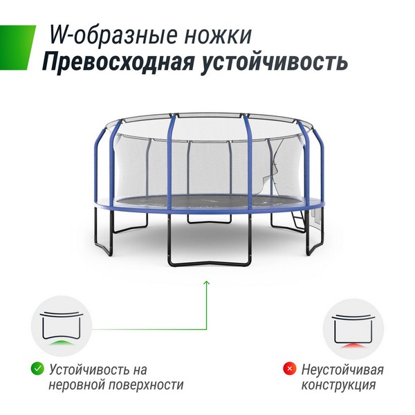 Батут UNIX line SUPREME GAME 16 ft (blue)