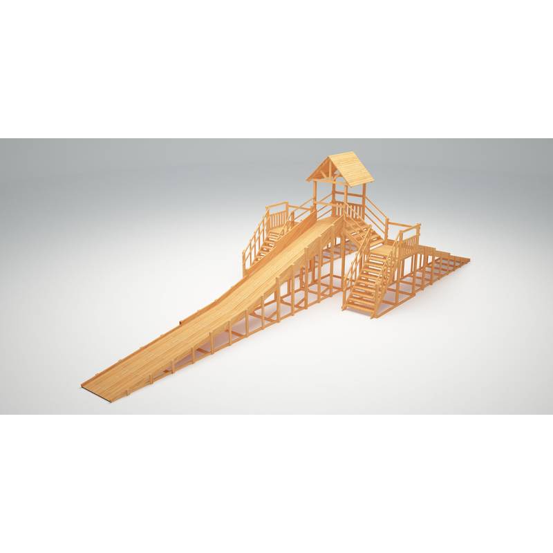 Зимняя деревянная игровая горка Савушка "Зима wood" - 11