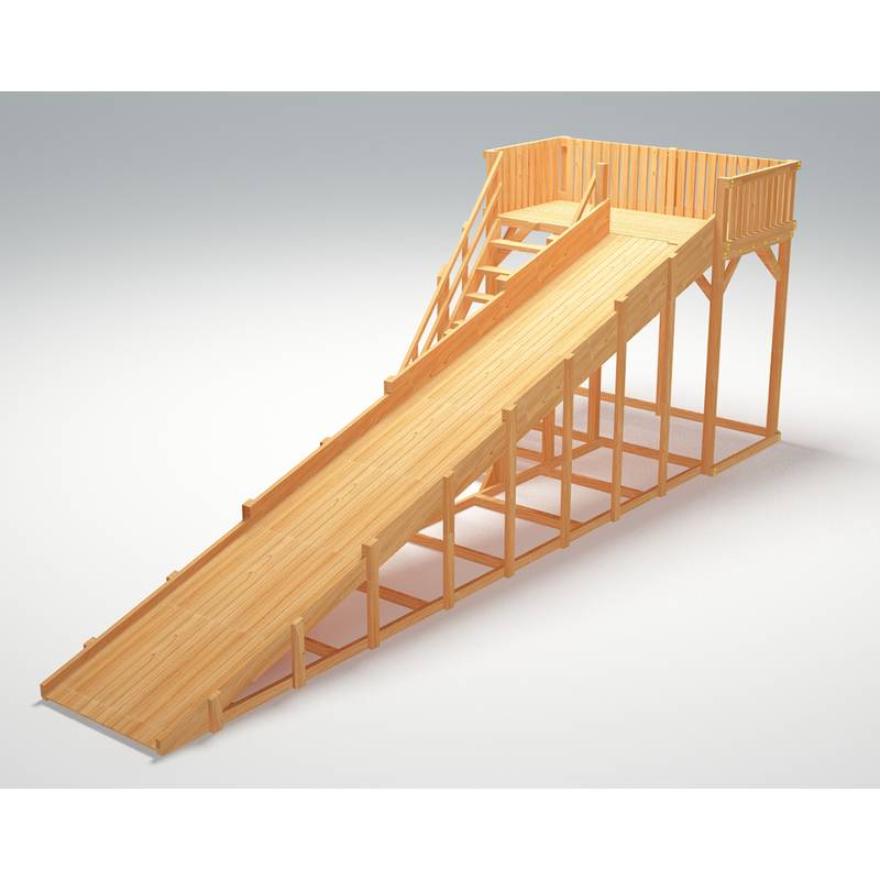 Зимняя деревянная игровая горка Савушка "Зима wood" - 6