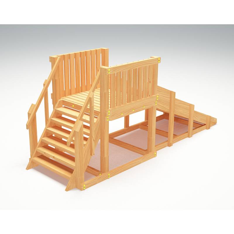 Зимняя деревянная игровая горка Савушка "Зима wood" - 1