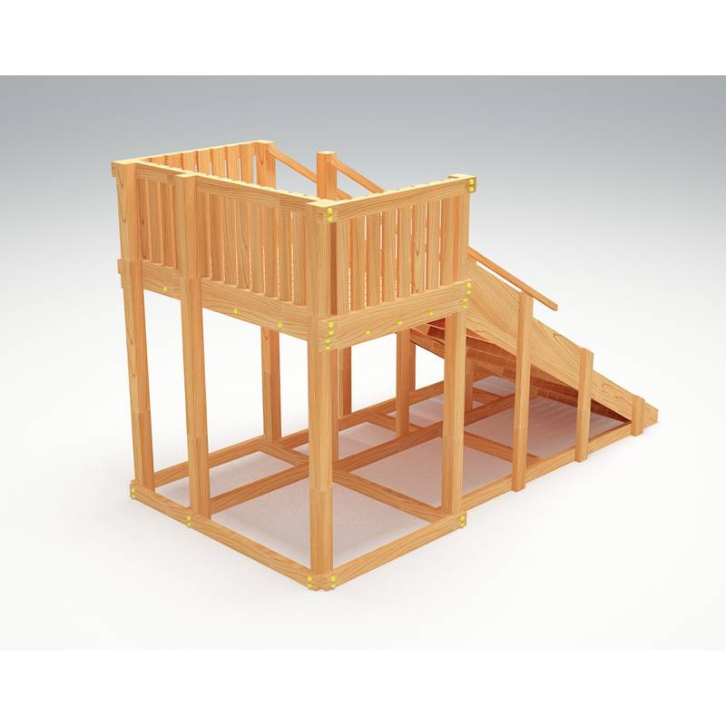 Зимняя деревянная игровая горка Савушка "Зима wood" - 3