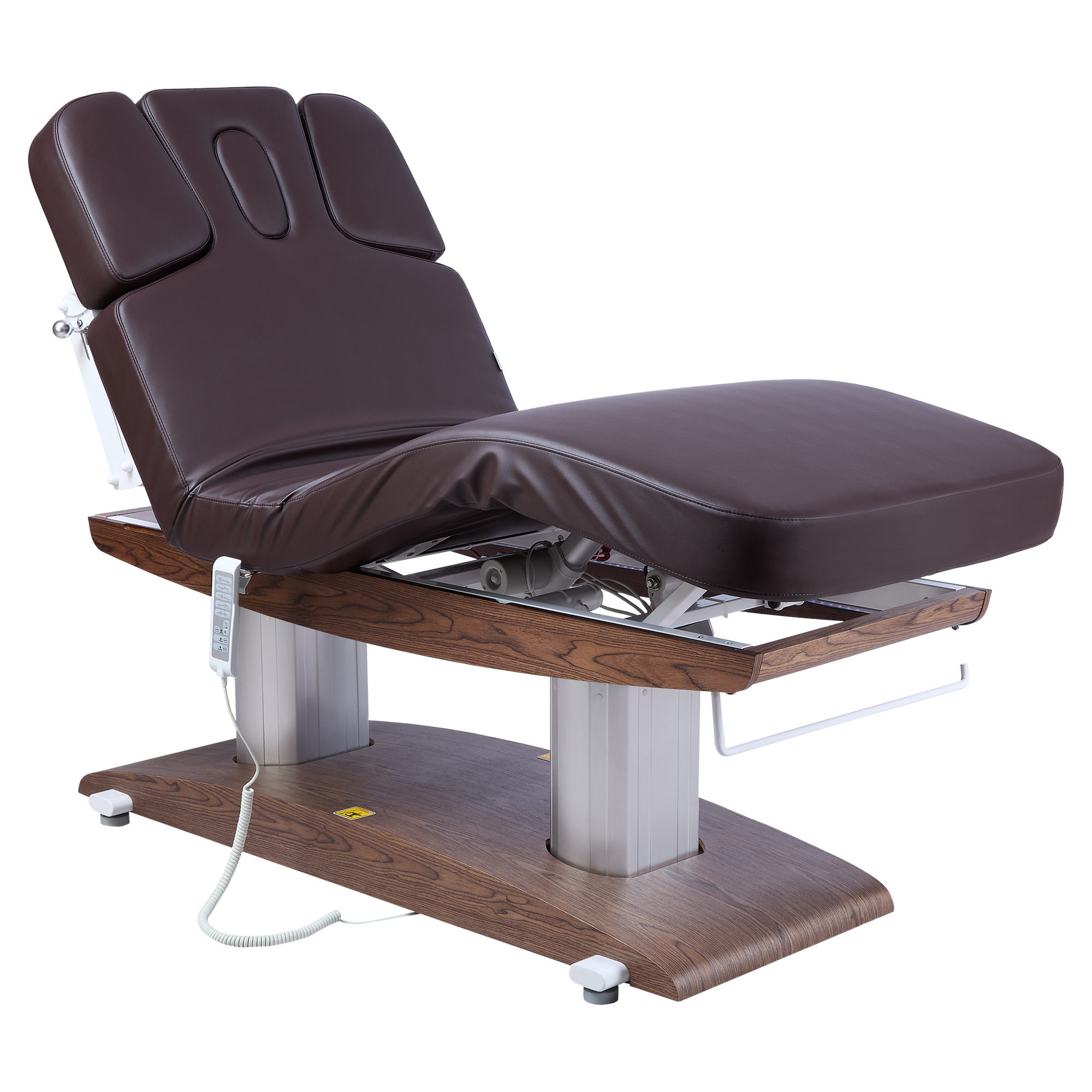 Массажный стол стационарный Mizomed MZ 2259H с электроприводом и подогревом (Коричневый)