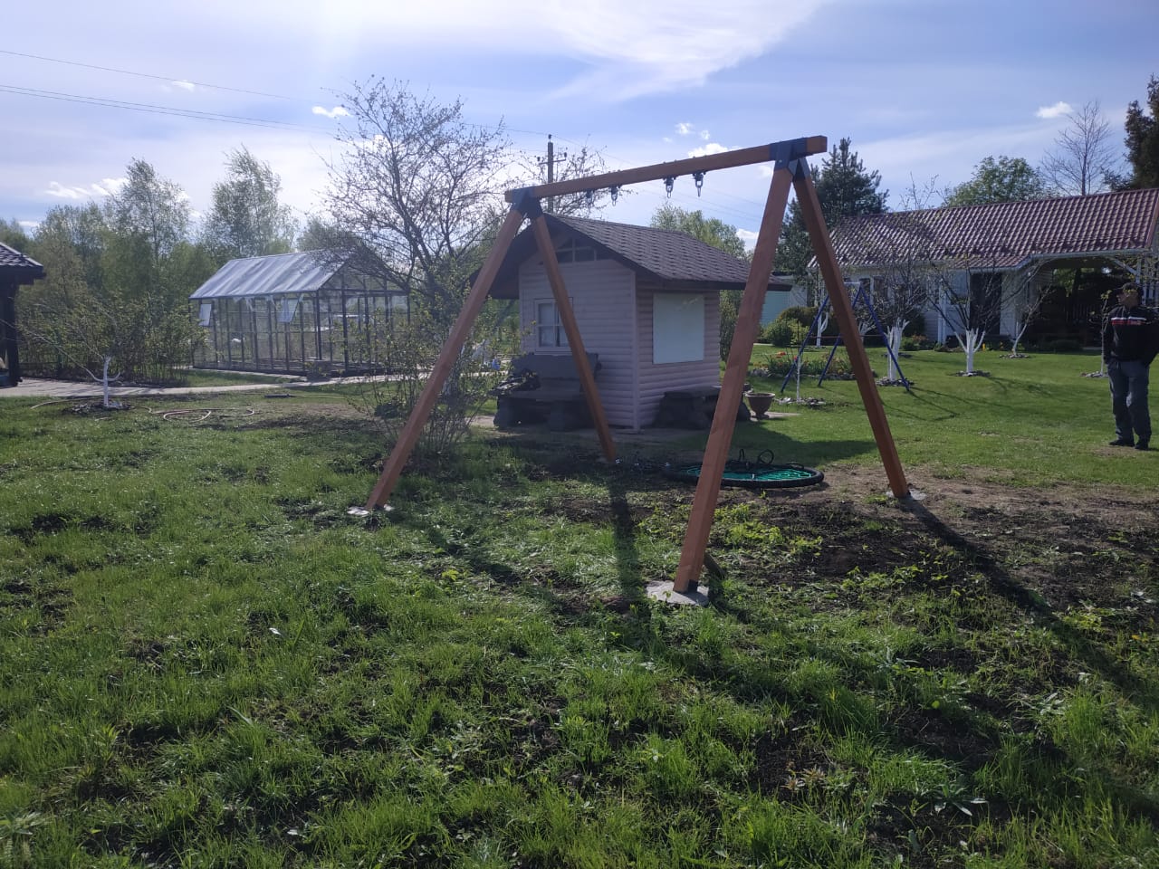 Качельная балка деревянная усиленная