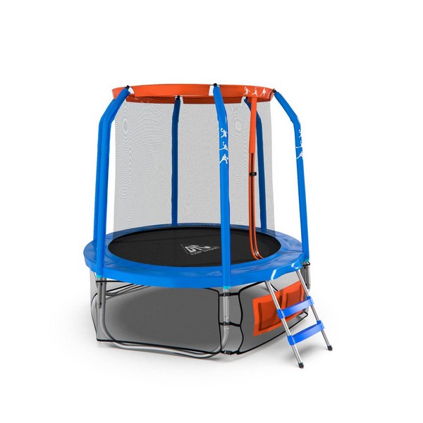 Батут DFC JUMP BASKET 6FT-JBSK-B с внутренней сеткой и лестницей (183 cм)