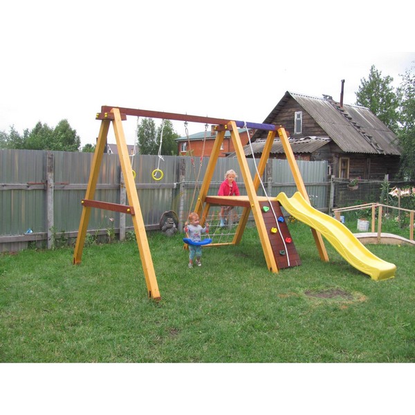 Детская деревянная игровая площадка Савушка 1