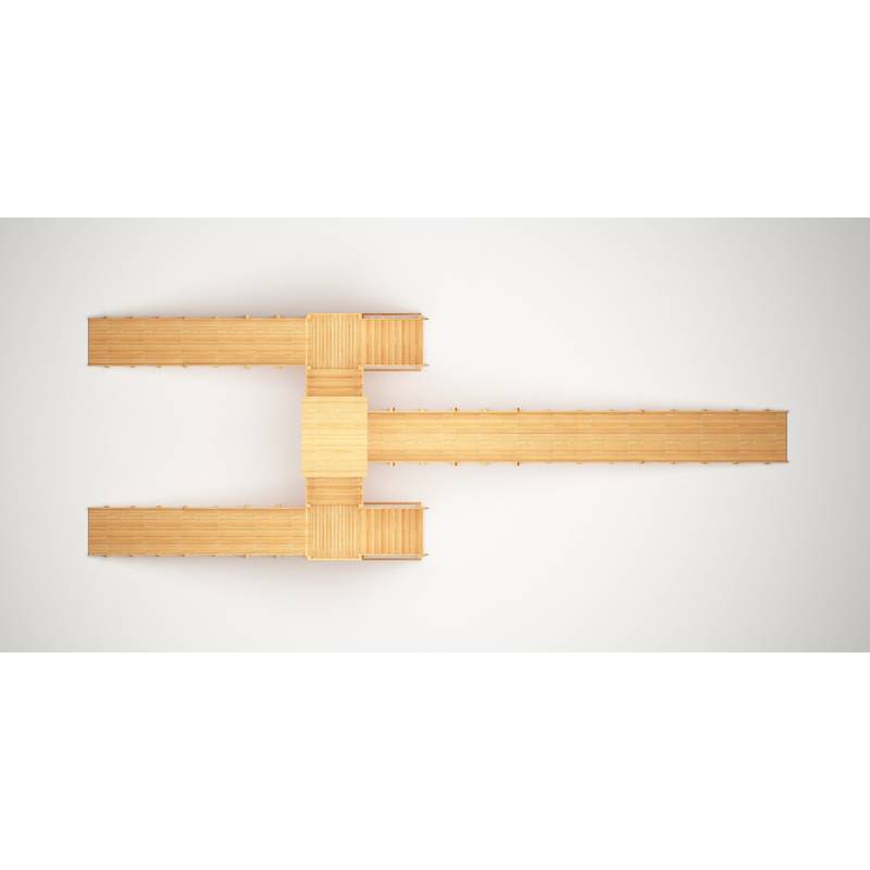 Зимняя деревянная игровая горка Савушка "Зима wood" - 11