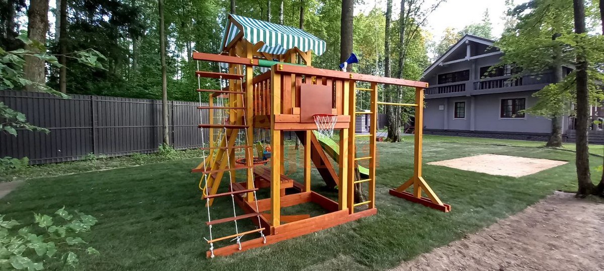 Детская деревянная игровая площадка Савушка 15