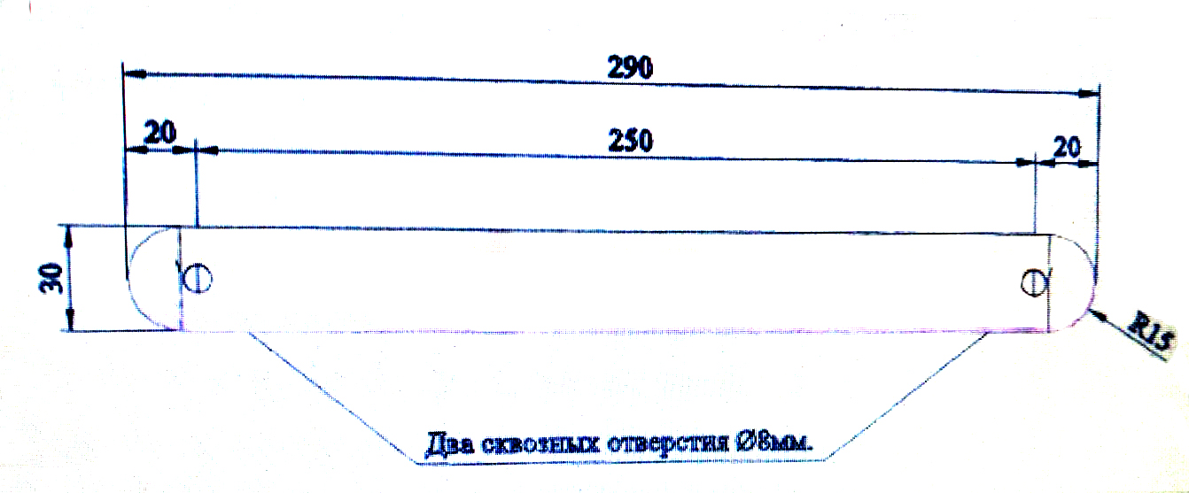Перекладина для веревочной лестницы из бука диаметром 30 мм без покрытия