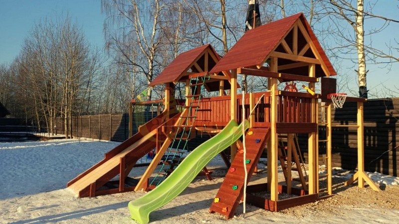 Детская деревянная игровая площадка Савушка Люкс 9