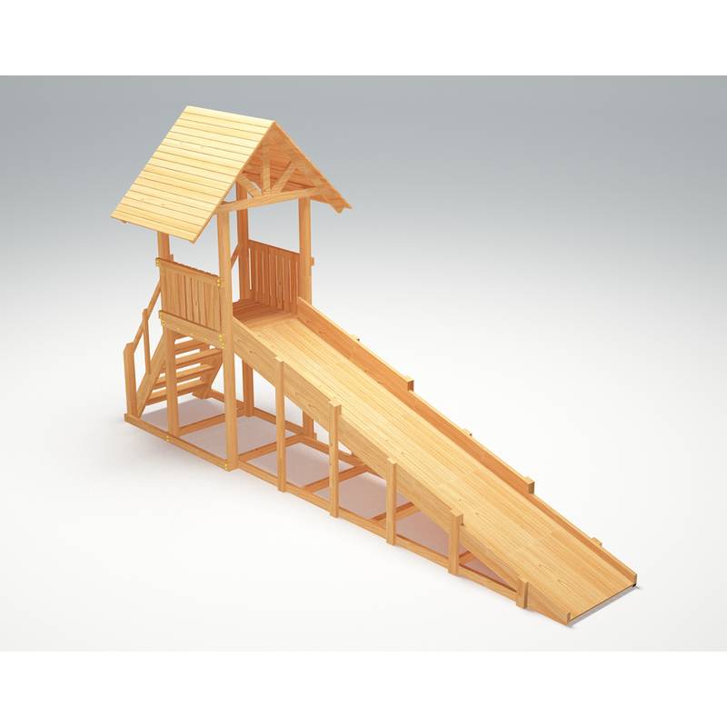 Зимняя деревянная игровая горка Савушка "Зима wood" - 5