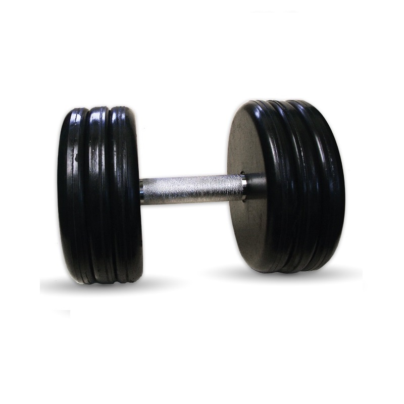 Гантель Barbell 34 кг неразборная классик с вращающейся ручкой хром