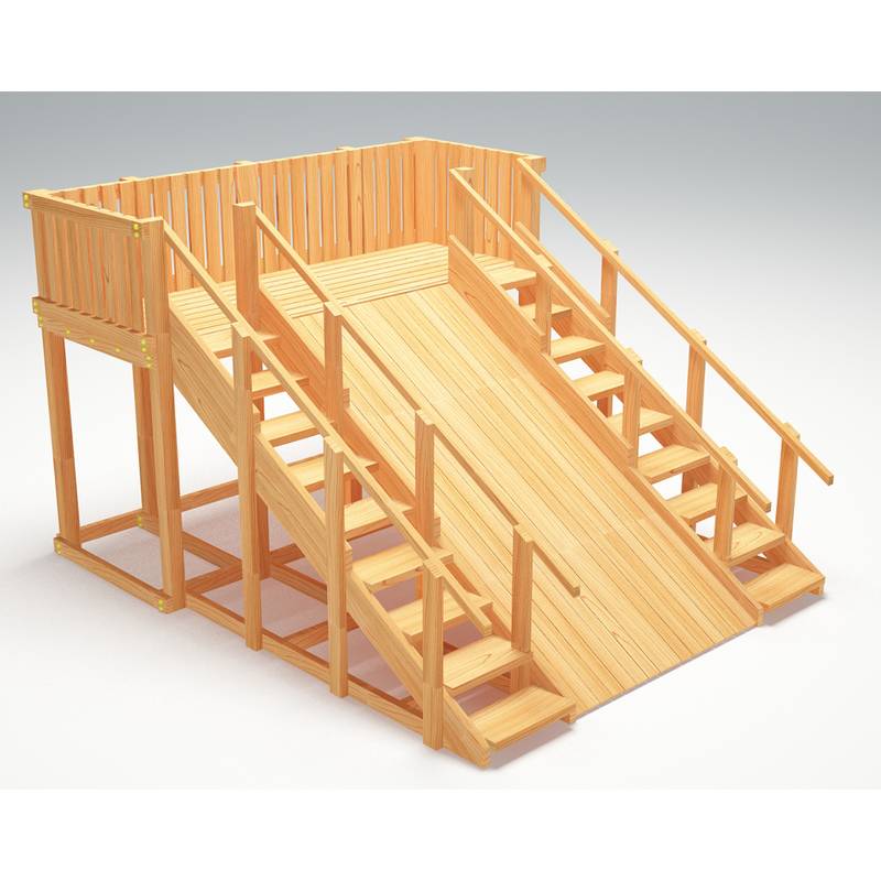 Зимняя деревянная игровая горка Савушка "Зима wood" - 4