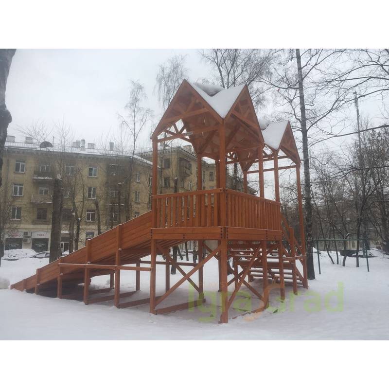 Зимняя горка IgraGrad Snow Fox Макси, скат 10 м