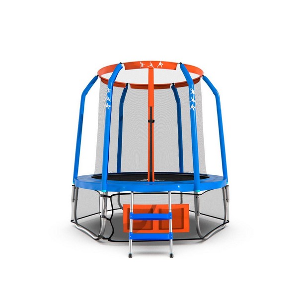 Батут DFC JUMP BASKET 6FT-JBSK-B с внутренней сеткой и лестницей (183 cм)