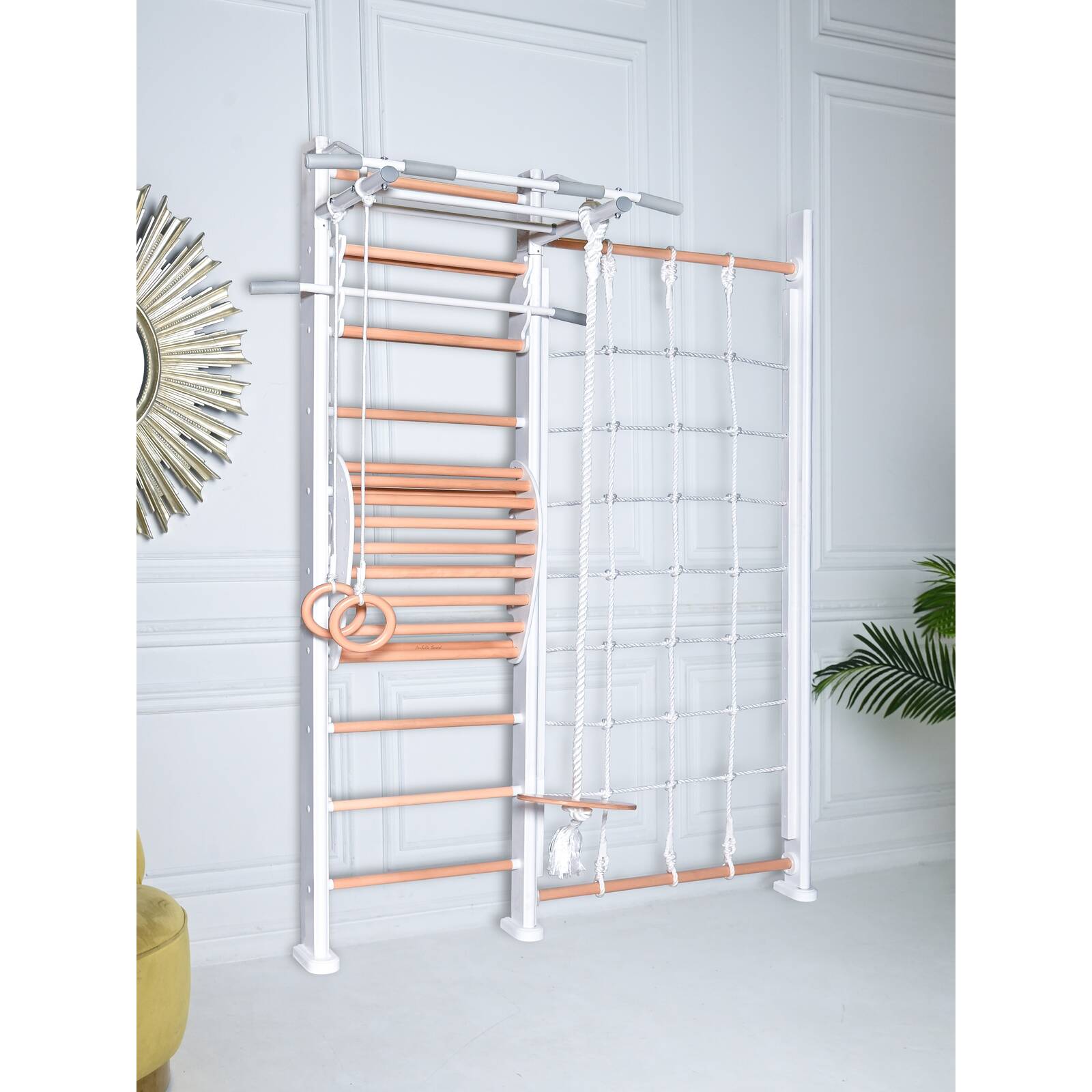 ДСК PERFETTO SPORT "Scala in legno con rete 1" bianco-naturale PS-128