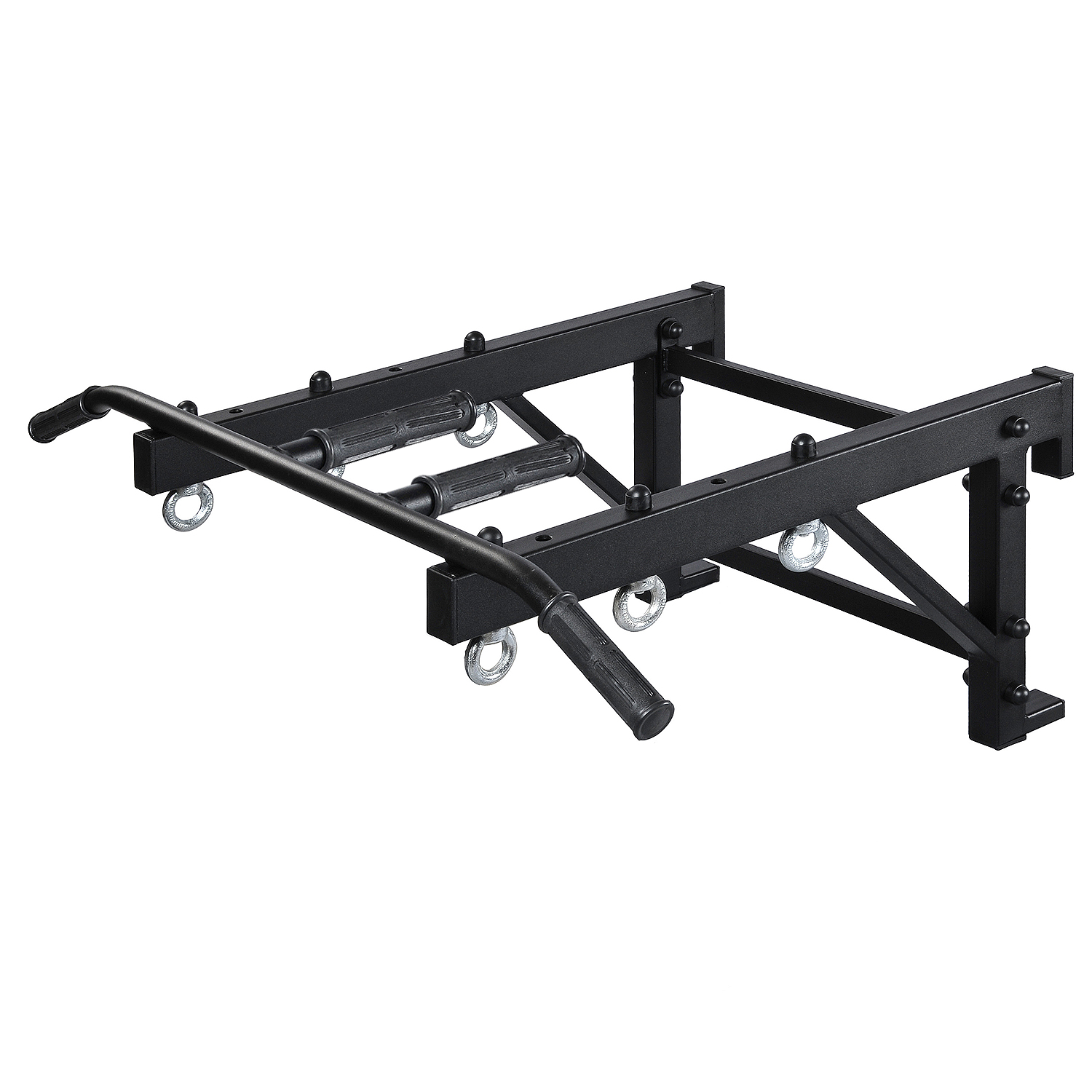 Стенка металлическая враспор ПРОФ PR - ТСН+2 (2.515 - 2.92 м) (стенка + турник семейный навесной + канат + кольца)