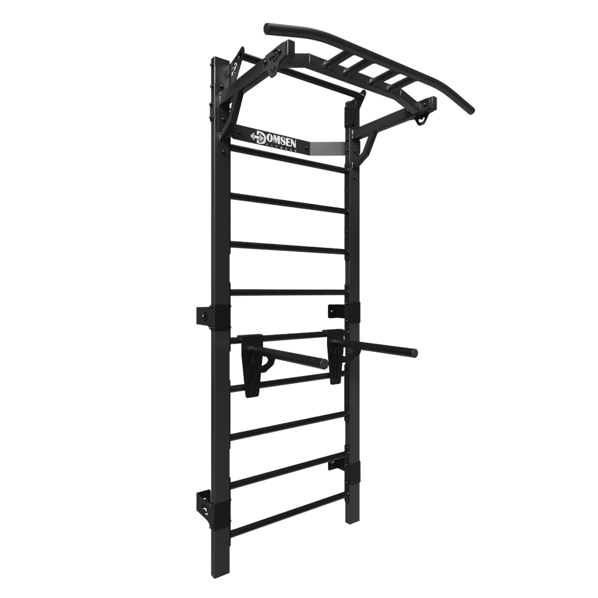 Профессиональная шведская стенка с брусьями и турником Domsen Fitness Ds46 BLACK