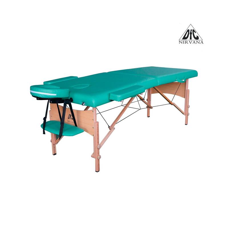Массажный стол DFC NIRVANA, Relax, дерев. ножки, цвет зеленый (Green) TS20111_Gr