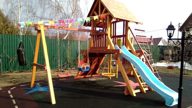 Детская деревянная игровая площадка Савушка Люкс 6