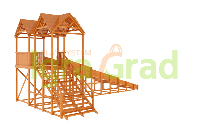 Зимняя горка IgraGrad Snow Fox Макси, скат 10 м