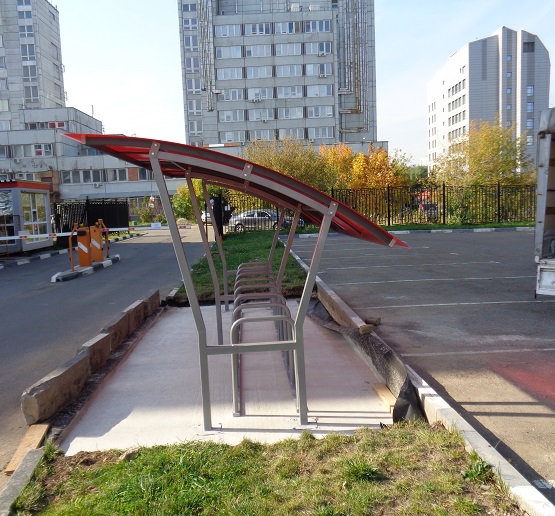 Крытая велопарковка с навесом Ахиллес (AXE) VP7T