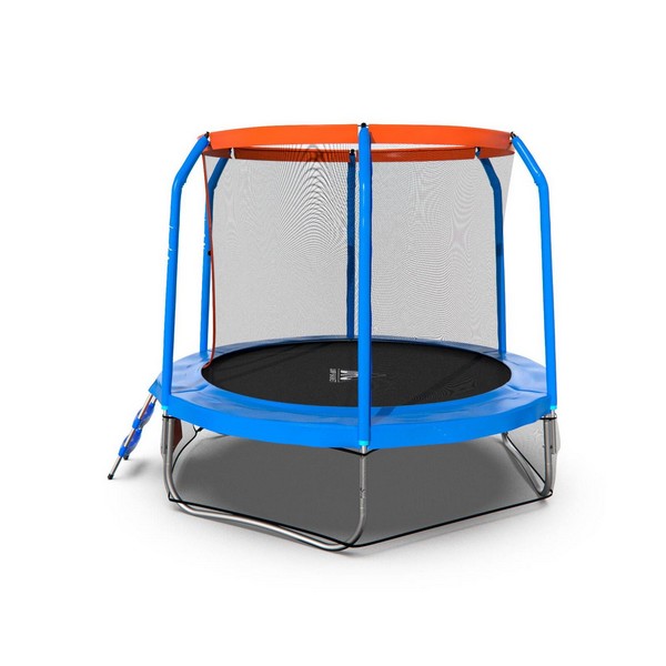 Батут DFC JUMP BASKET 8FT-JBSK-B с внутренней сеткой и лестницей (244 cм)