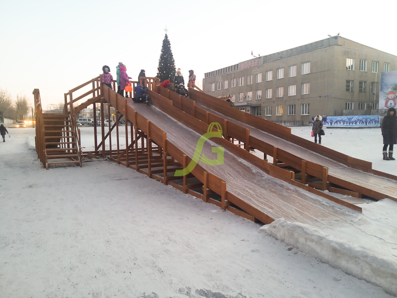 Зимняя горка "IgraGrad Snow Fox", 4 ската, без окраски