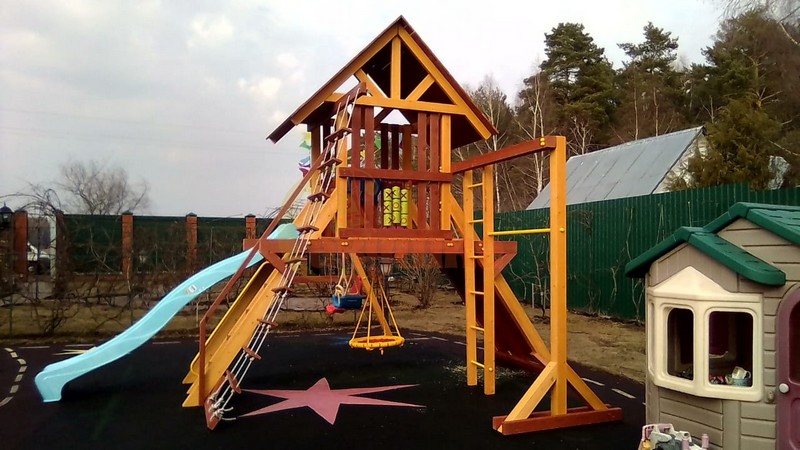 Детская деревянная игровая площадка Савушка Люкс 6