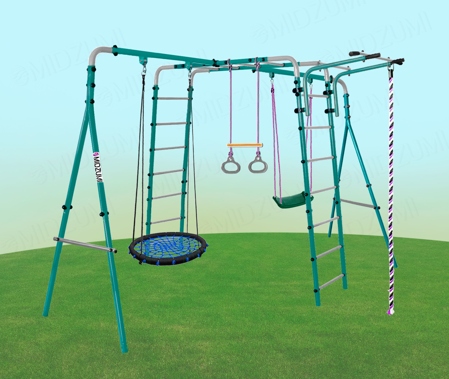 Уличный детский спортивный комплекс Midzumi Tenshi Large L (зеленое)