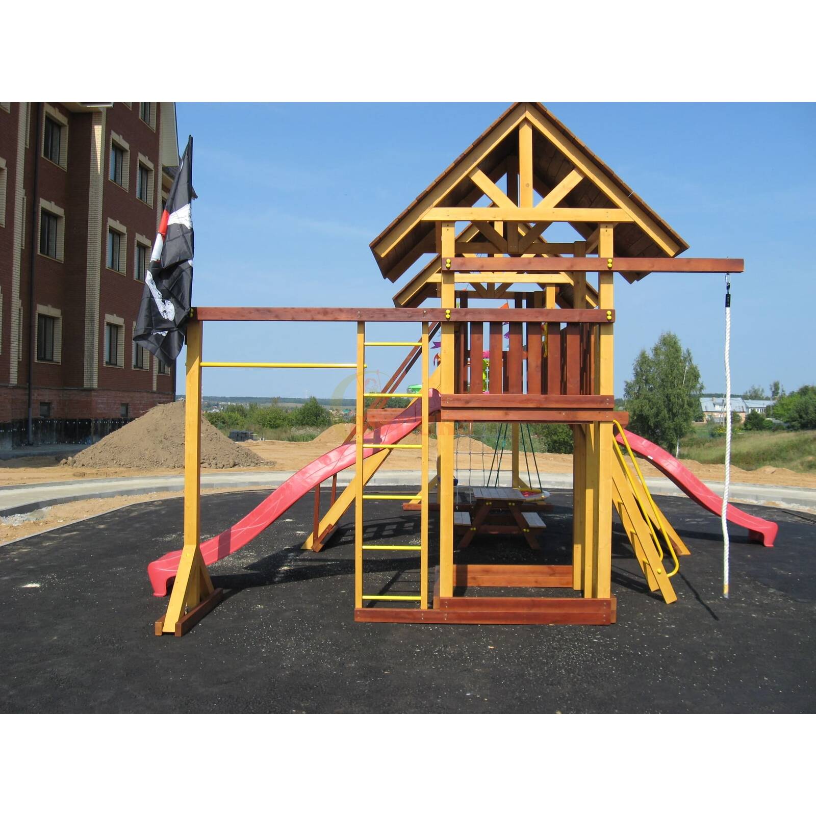 Детская деревянная игровая площадка Савушка Люкс 9