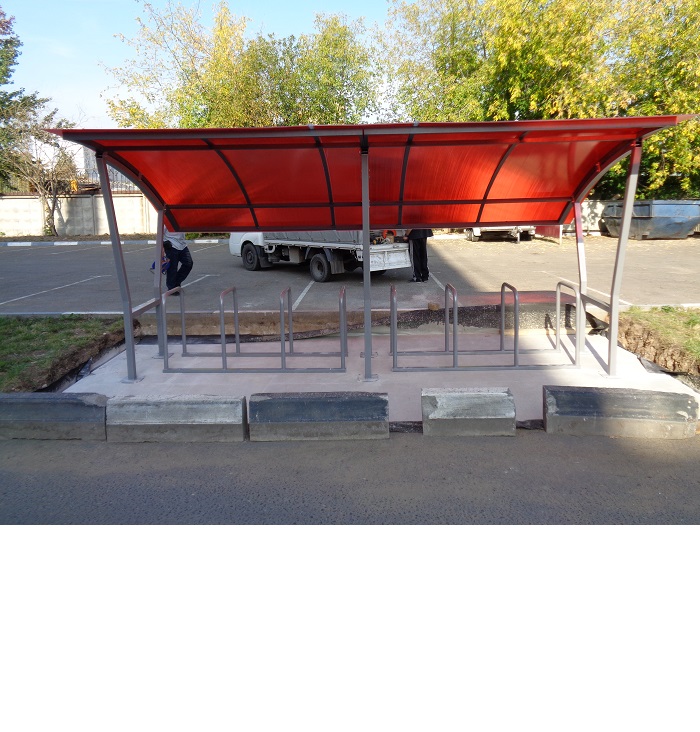 Крытая велопарковка с навесом Ахиллес (AXE) VP7T