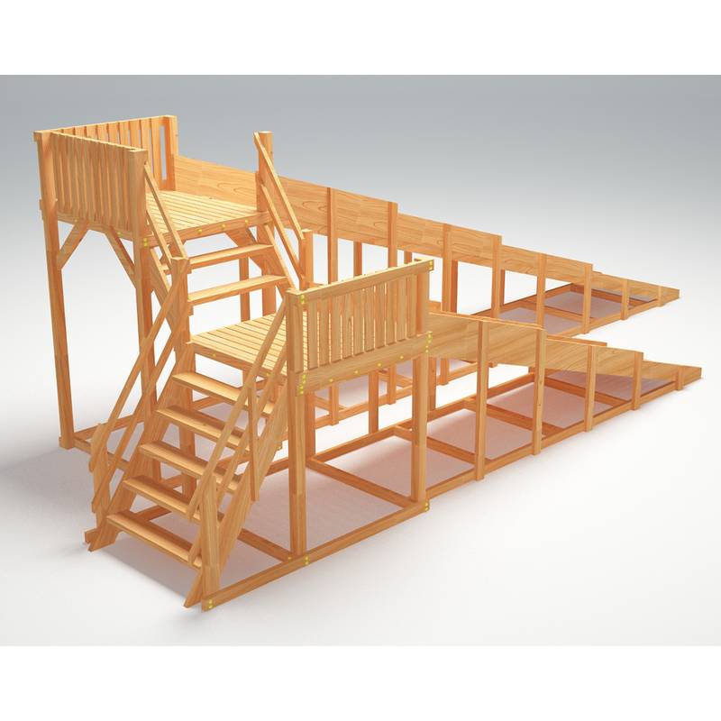 Зимняя деревянная игровая горка Савушка "Зима wood" - 7