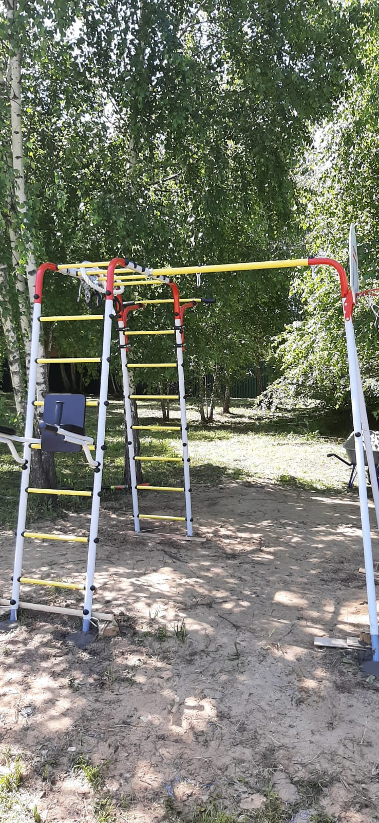 Дачный комплекс "Fitness" + ЛОДКА качели Romana 103.20.05 (серый/жёлтый)