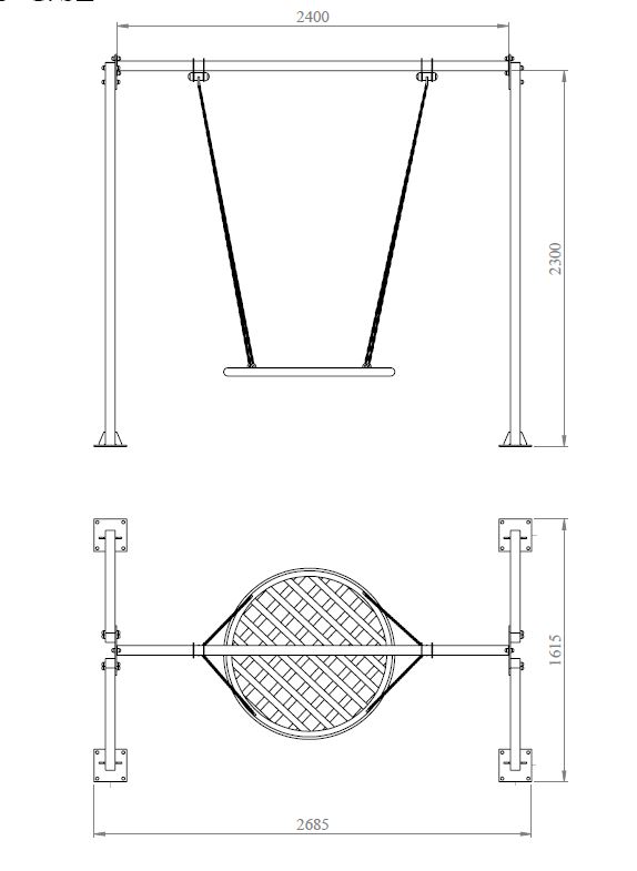 Качели АК  гнездо baby - grad 60 см K60G-BG60