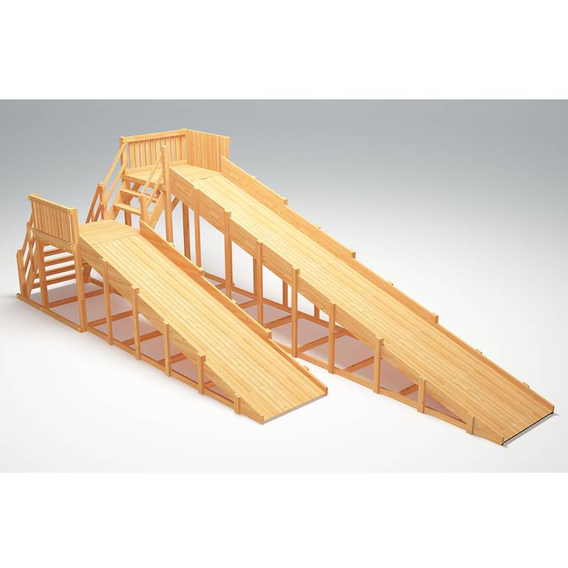 Зимняя деревянная игровая горка Савушка "Зима wood" - 7
