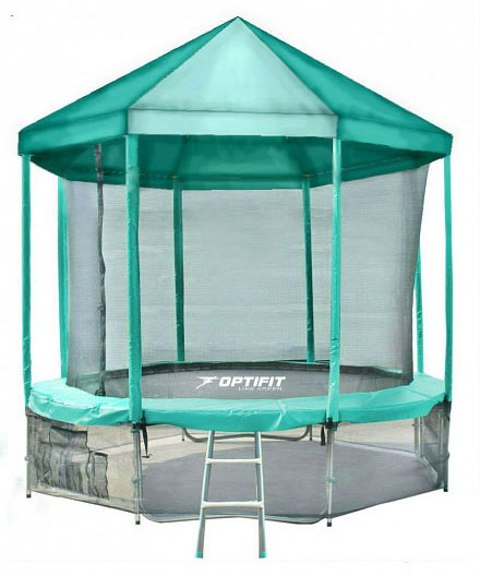 Батут OPTIFIT Like Green 10ft 3,05 м с зеленой крышей
