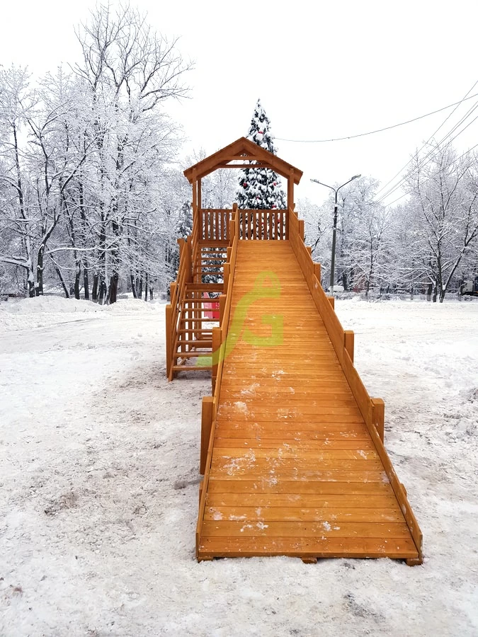 Зимняя горка "IgraGrad Snow Fox (Домик)", скат 10 м