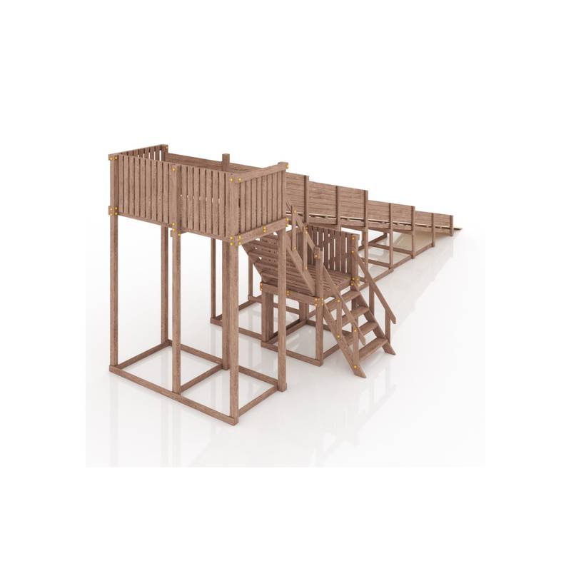 Зимняя деревянная заливная горка "Метелица" 10 метров