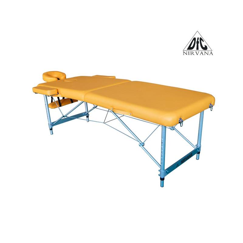 Массажный стол DFC NIRVANA, Elegant LUXE, 186х70х4 см, алюм. ножки, цвет горчичный (Mustard) TS2010_M