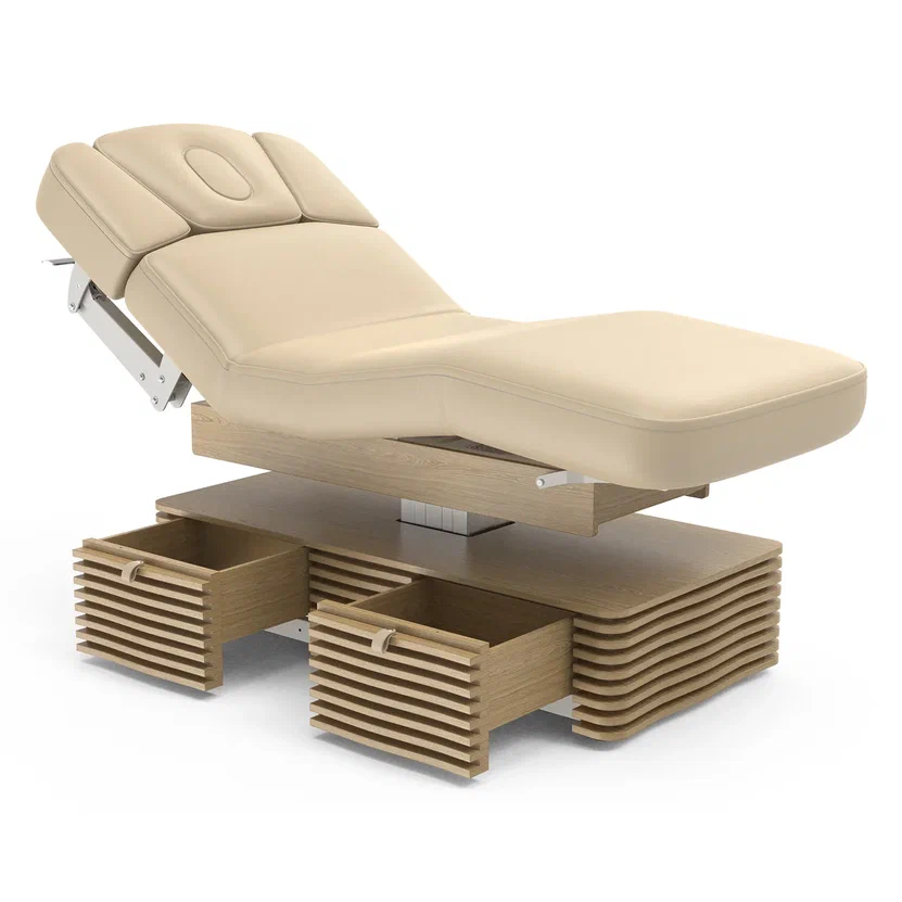 Электрический стационарный массажный стол NESS-C Salon-Oak c электроприводом