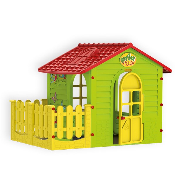 Детский игровой Домик с забором Mochtoys 10839