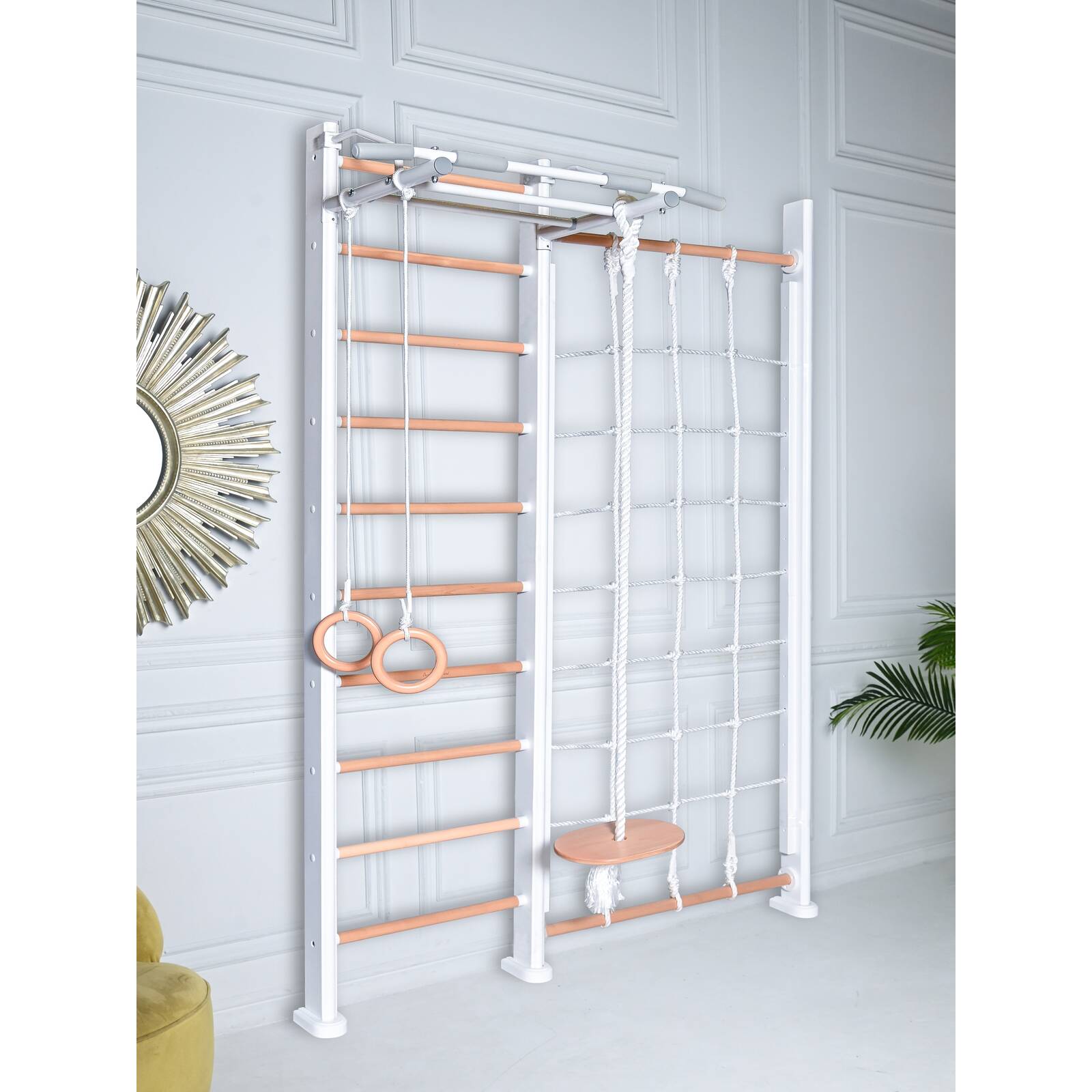 ДСК PERFETTO SPORT "Scala in legno con rete" bianco-naturale PS-125