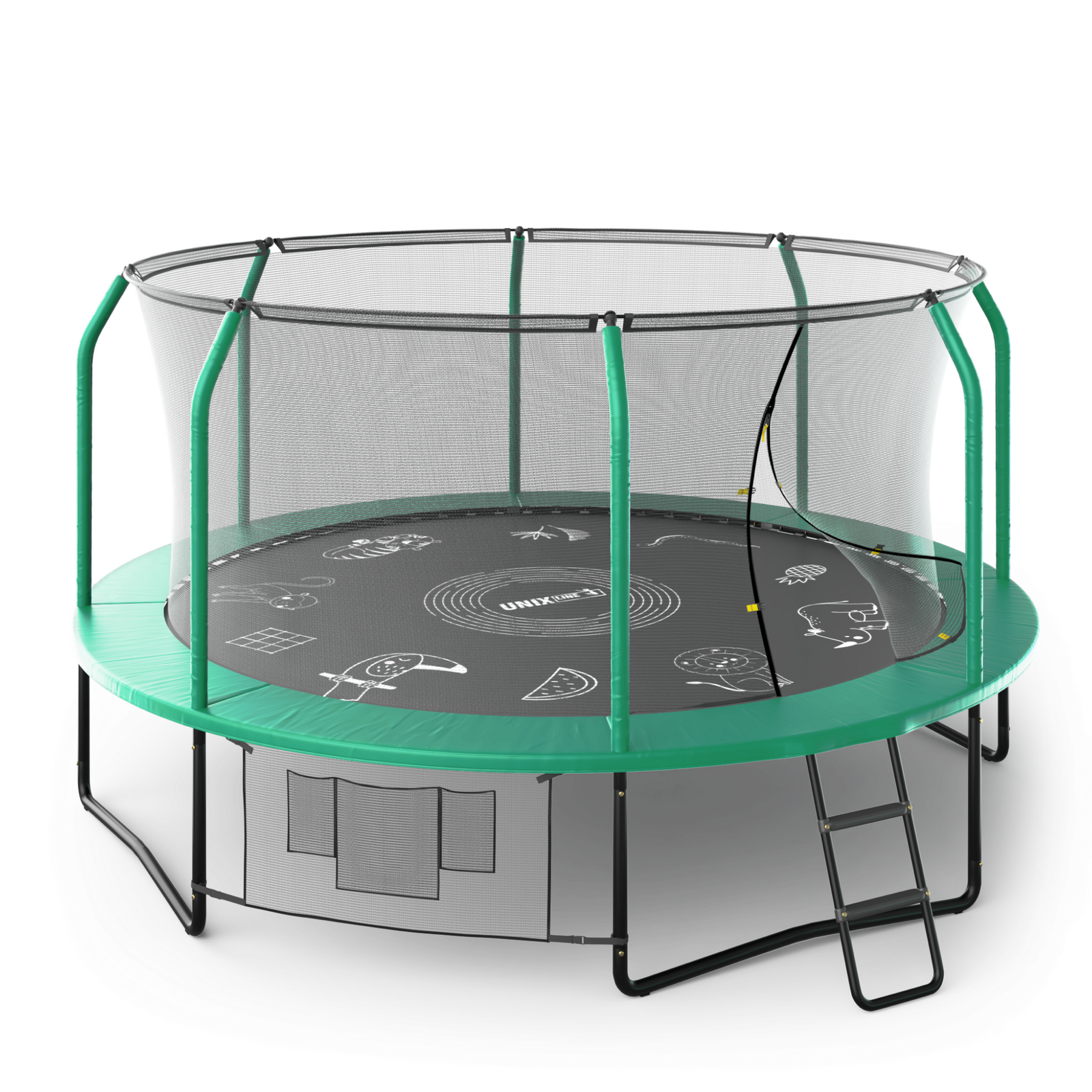 Батут UNIX line SUPREME GAME 14 ft (green)