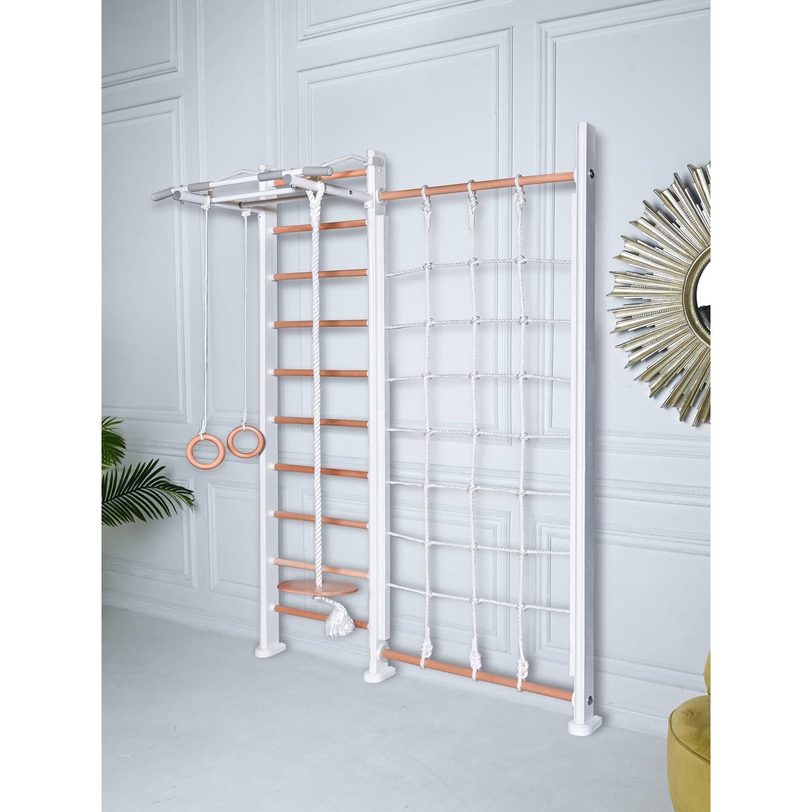 ДСК PERFETTO SPORT "Scala in legno con rete" bianco-naturale PS-125