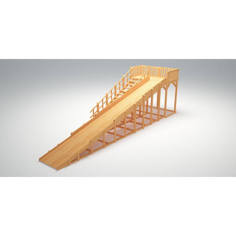 Зимняя деревянная игровая горка Савушка "Зима wood" - 8