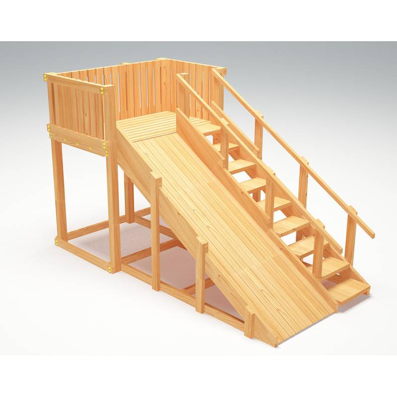 Зимняя деревянная игровая горка Савушка "Зима wood" - 3